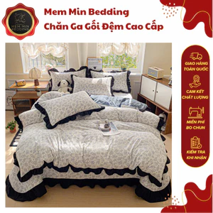Bộ Chăn Ga Gối Chất Liệu Thun Đũi Mềm , Mịn , Mát Với Độ Bền Cao Dùng Được Cả 4 Mùa - Memminbedding Luxury/