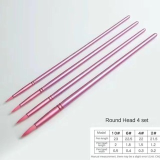 MEGOCE 4 / 6 Chiếc Vẽ Tay Màu Nước, Tóc Mềm Mại Người Mới Bắt Đầu Nghệ Thuật Sinh Viên Màu Nước Bàn Chải, Hợp Thời Trang Nylon Mũi Nhọn Tròn Đầu Phẳng Vật Liệu Tranh Quà Tặng