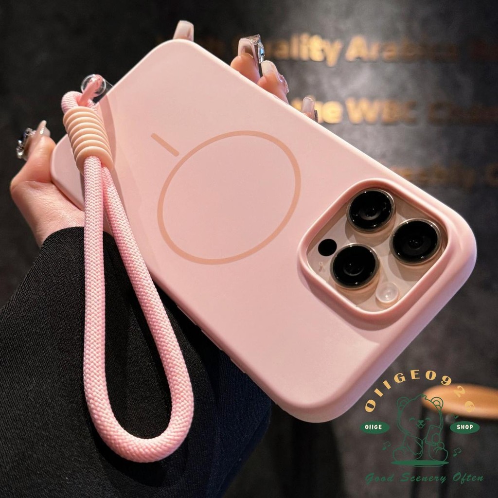 [Vỏ dây buộc] Vỏ điện thoại từ tính lỏng cảm giác da iphone16 Pro Max 15 14 13 12 11 cho vỏ iPhone Vỏ mềm silicon TPU chống sốc