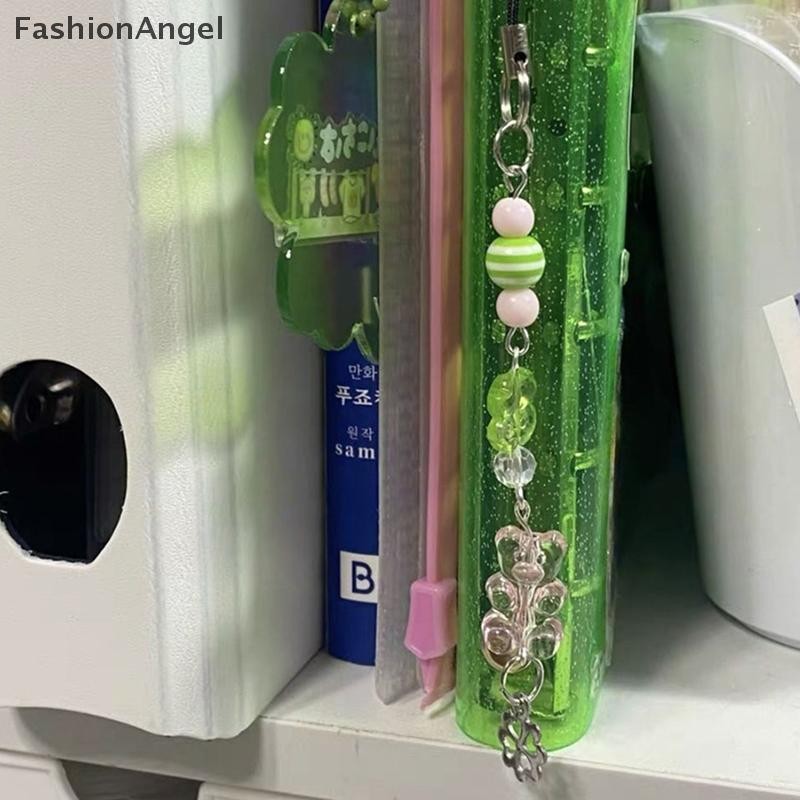 FashionAngel Y2K Hợp Thời Trang Gấu Cỏ May Mắn Điện Thoại Quyến Rũ Cỏ Bốn Lá Ngọt Ngào Đính Hạt Móc Khóa Túi Mặt Dây Chuyền Trang Trí Cho Nữ Bé Gái Quà Tặng VN