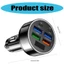 Bộ sạc xe hơi USB C đa cổng 6 trong 1 MOON có màn hình kỹ thuật số để sạc nhanh điện thoại