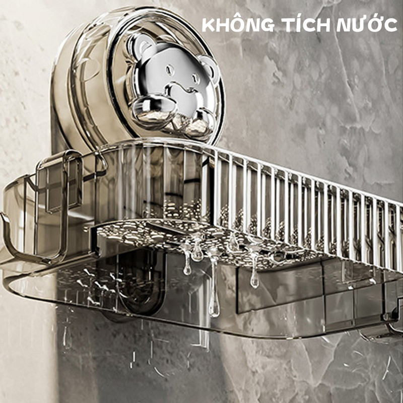 Hộp Đựng Xà Phòng Treo Tường,Kệ đựng xà phòng gắn tường có khay thoát nước tiện dụng,Không đục lỗ