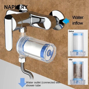 Bộ lọc vòi bếp NAPKERY, Đầu ra máy lọc Bộ lọc nước phía trước nước máy đa năng, Bộ lọc vòi hoa sen lọc trước hữu ích Phụ kiện phòng tắm gia đình