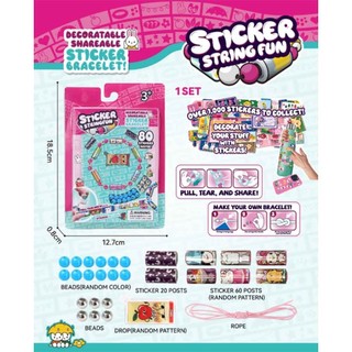 Girls Sticker Beaded Bracelet Kit - Fun & Creative DIY Making for Kids