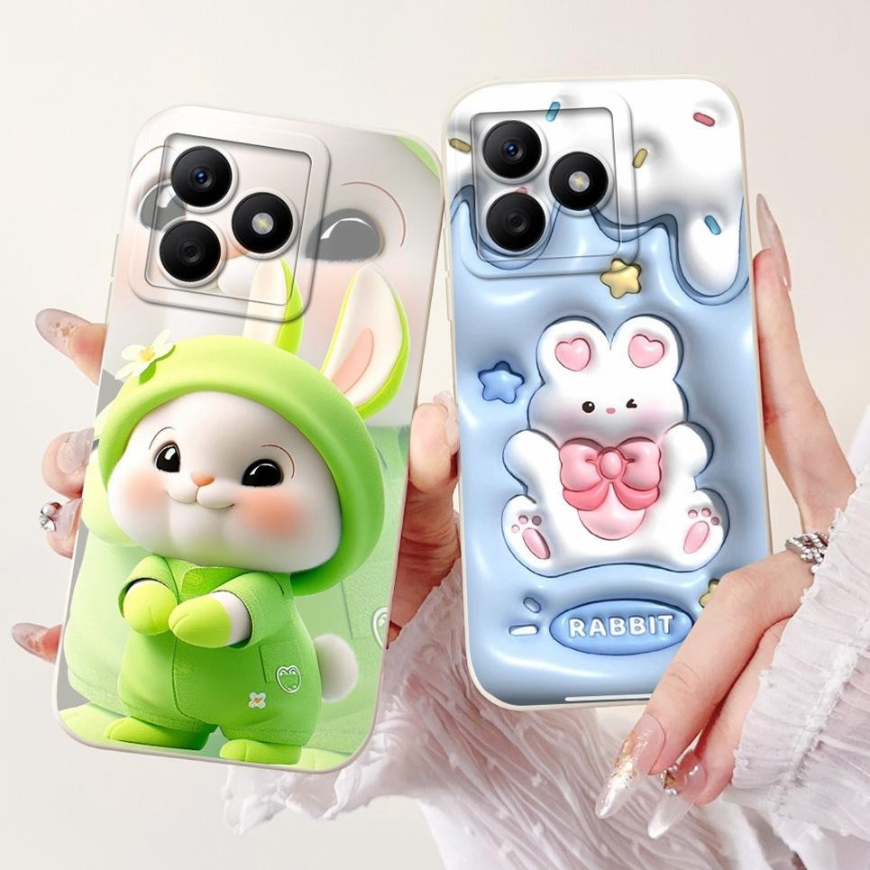 Ốp điện thoại Cho Realme C63 C61 RMX3930 Vỏ Hoạt Hình Dễ Thương Tranh Hoa Mặt Sau Cho Realme Narzo N63 C65s Silicon Mềm Trường Hợp