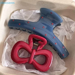 Cheenm 2 Cái / bộ Vintage Xanh Chấm Bi Đỏ Nơ Vuốt Kẹp Kẹp Tóc Barrette Hàn Quốc Mũ Phụ Kiện Dành Cho Nữ VN
