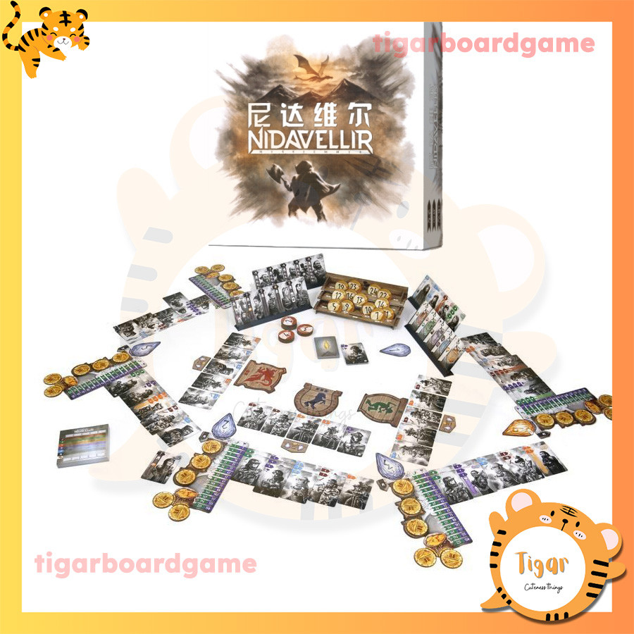 Bộ trò chơi boardgame Nidavellir 3 in 1 kèm 2 bản mở rộng Tigar