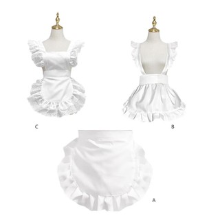 KRA Nữ Người Giúp Việc Tạp Dề Xù Eo Tạp Dề Halloween Người Giúp Việc Trang Phục Phụ Kiện Nhà Bếp Nấu Ăn Tạp Dề Làm Vườn