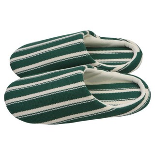 Xixitiao Niche Màu Sắc Tương Phản Sọc Vải Lanh Cotton Dép Nam Nữ Thoải Mái Trong Nhà Mùa Xuân Mùa Hè