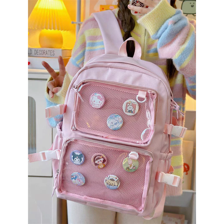 Ba lô Kawaii Ita Ba lô trưng bày búp bê Ba lô đi học thời trang Ba lô du lịch máy tính xách tay sành điệu cho bé gái
