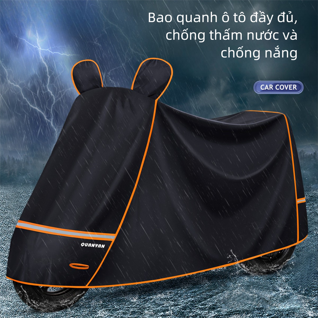 [Vải Dù Dày Nặng] Bạt Trùm Xe Máy Chất Lượng Tốt Chống Mưa Nắng Cho Các Dòng Xe Thông Dụng Bảo Vệ Xe/che nắng xe máy/Vải mưa xe máy/Phụ kiện xe máy Vải chống mưa Tấm che mưa xe máy Chống nắng /đồ độ xe điện/Che mưa xe gắn máy/Bạt Che Xe Máy/