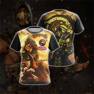 Mortal Kombat Áo Thun Chiến Đấu Trò Chơi 3D In Dạo Phố Nam Nữ Quá Khổ Tay Ngắn Áo Trẻ Em Tee Áo Quần Áo