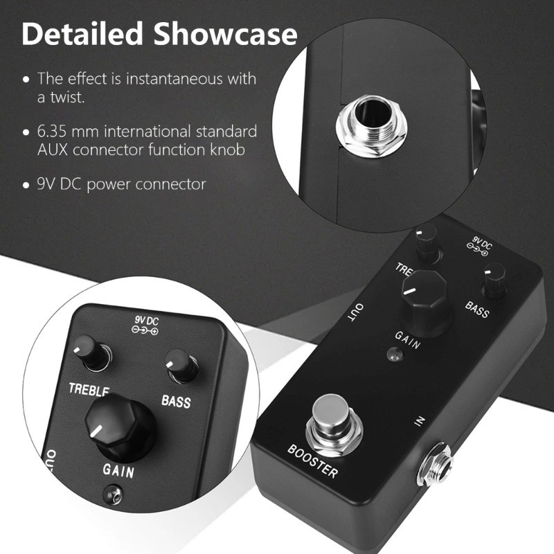 Bàn đạp hiệu ứng đàn guitar YOI True Bypass Effect Pedalboard Guitar Part Booster Pedal