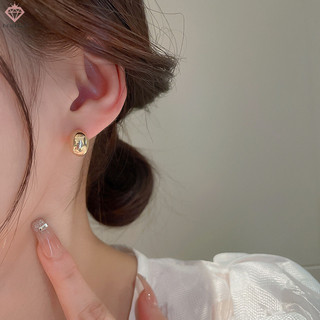 [Pcwkkef] Bông tai thả hợp kim đồng hình hạt đậu đơn giản dành cho phụ nữ Bông tai đinh tán Hàn Quốc Trang sức thời trang Goth Dự tiệc nữ Phụ kiện mới