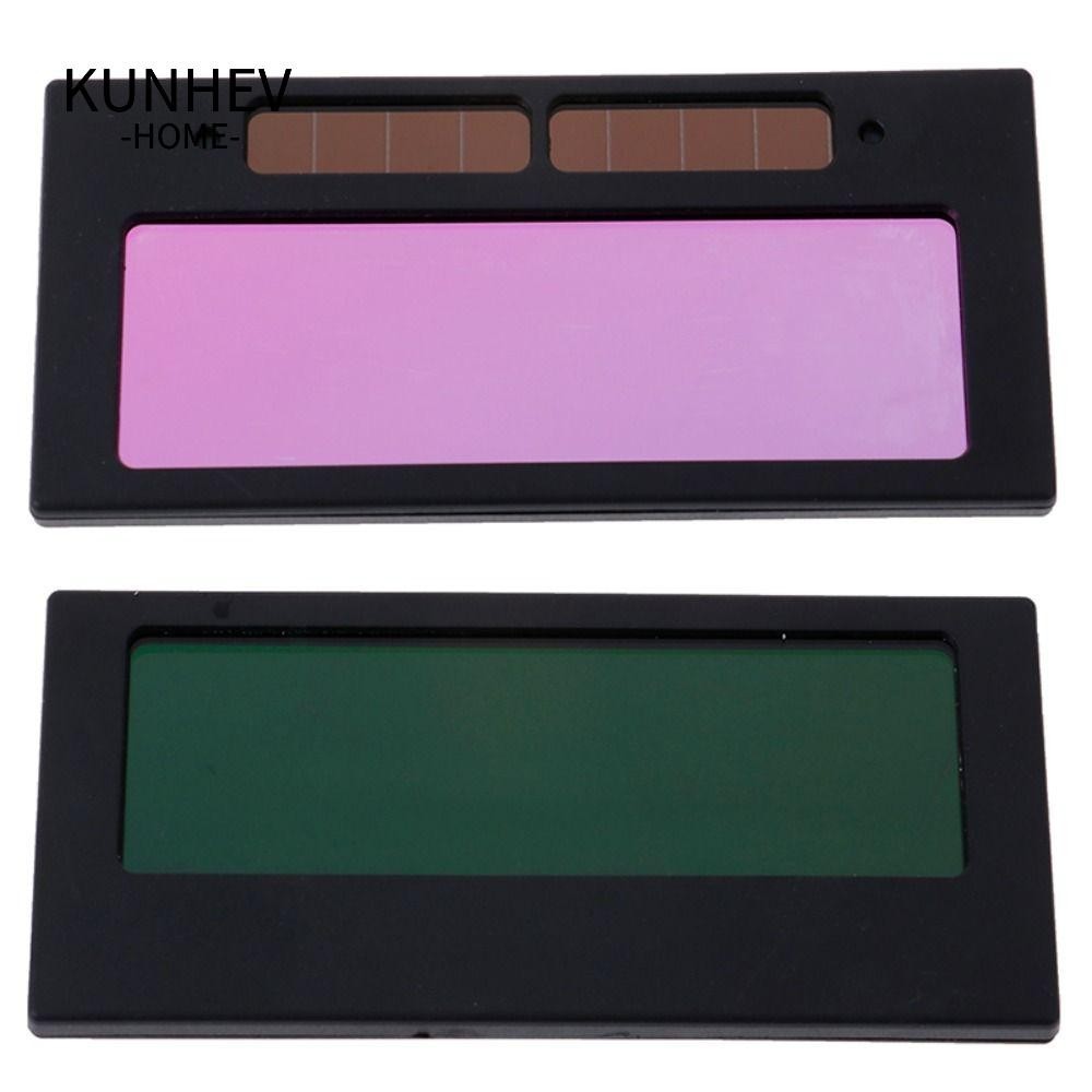 KUNHEV Mũ bảo hiểm hàn tối màu tự động, Bảng điều khiển LCD Bảo vệ mắt đầy màu sắc, Dụng cụ ống kính lọc hàn năng lượng mặt trời di động
