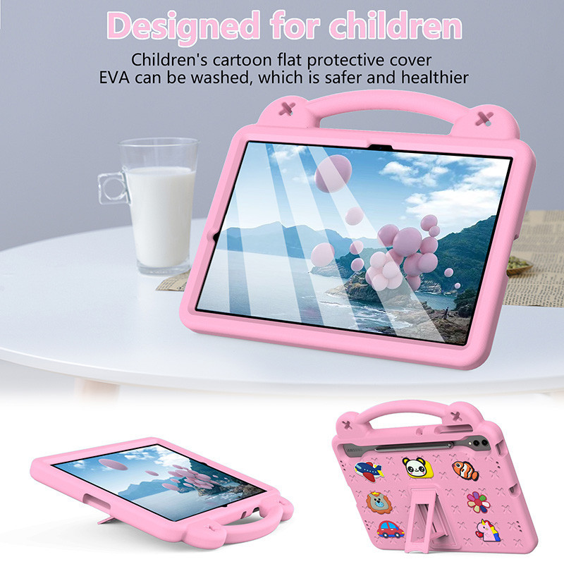 Ốp Chống Sốc An Toàn Cho Trẻ Em Cho Samsung Tab S7 T870 S8 X700 S9 X710 S9FE X510 S7 + T970 S8 + X800 S9 + X810 S9FE + X610 S7FE T730 S9 Plus Vỏ Máy Tính Bảng Tay Cầm Eva