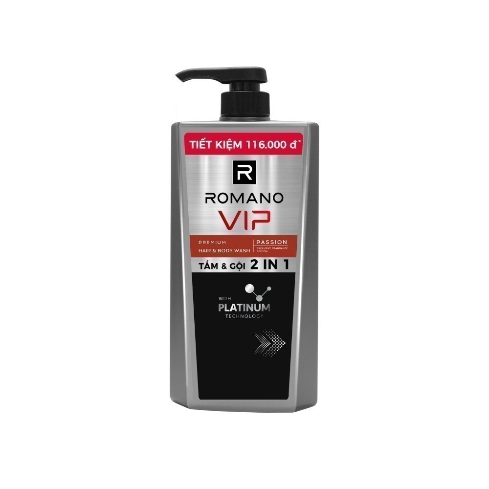 Ảnh Tắm gội cho nam Cao Cấp Romano VIP Mùi Hương Bí Ẩn Nam Tính  Passion / Vision 830g 1