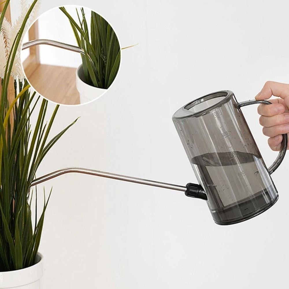 ITRUMPET 1 Cái Bình Tưới Cây, 1L / 1.5L Hoa Ấm Siêu Tốc Tưới Hoa, Miệng Dài Dung Tích Lớn Có Thể Đo Được Làm Vườn Bình Tưới Cây Văn Phòng Tại Nhà Sân Vườn Ngoài Trời Bãi Cỏ