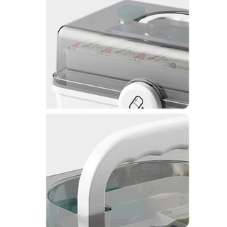 Hộp đựng thuốc JKDESIGN, Hộp đựng đồ trang sức bằng nhựa dung tích lớn, Hộp đựng thuốc di động nhiều lớp có thể gập lại Hộ gia đình