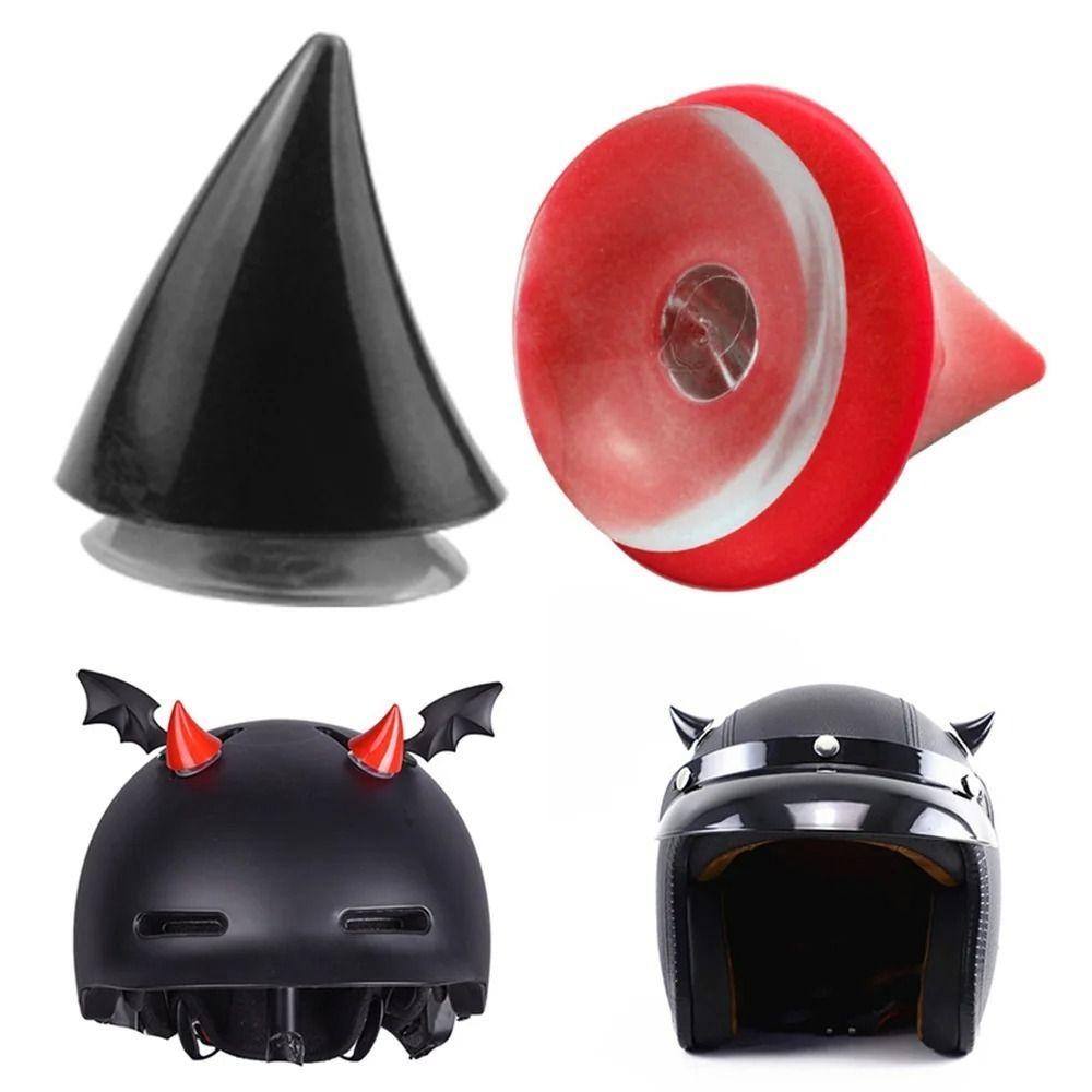 DELMER 1 đôi Mũ lưỡi trai hình sừng cao su, Mũ bảo hiểm xe máy hình cánh silicon, Phụ kiện mũ bảo hiểm xe máy Thời trang Halloween mát mẻ Mũ bảo hiểm Moto Trang trí xe máy