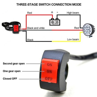 Lookshow Tay Lái Xe Máy Đèn Pha LED Công Tắc Xa Gần Ba Dòng Nút Công Tắc Xe Máy Lái Xe Công Tắc F4Y2
