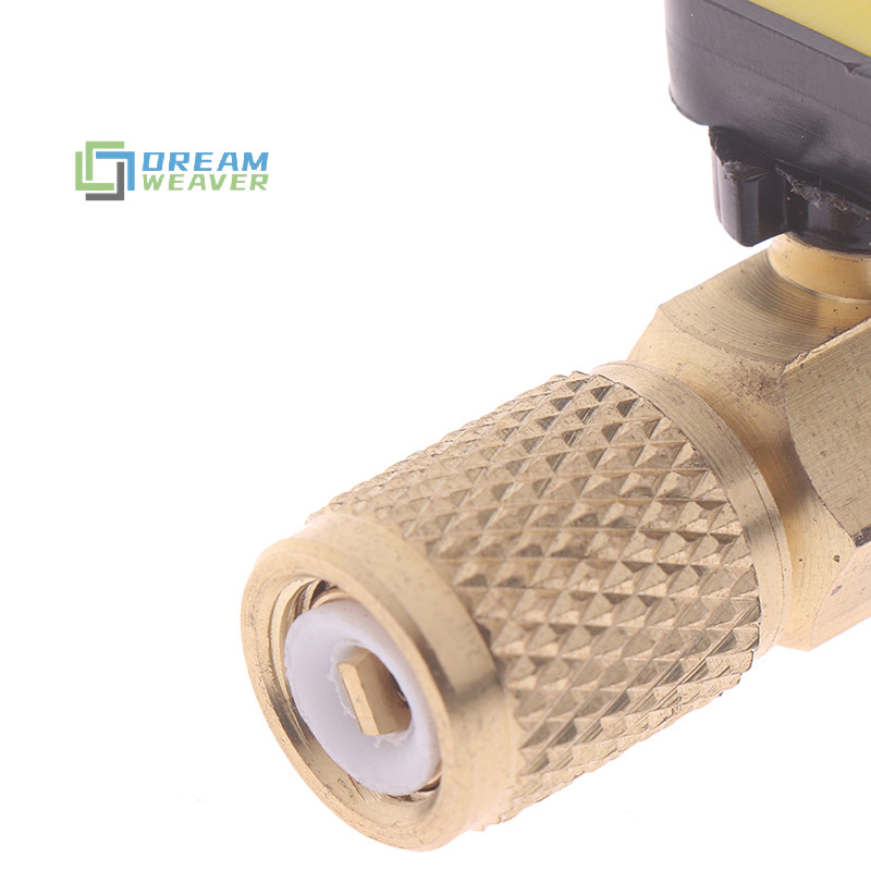 [Dream] 1 / 4 "Nam đến 1 / 4" Nữ SAE Van Thẳng Sạc AC Cho R22 Chất Lạnh mới