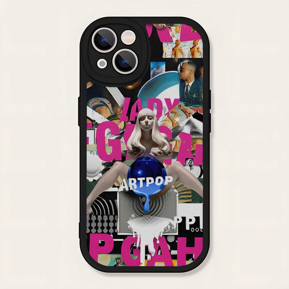 TP-1 lady gaga Singer Ốp Lưng Điện Thoại Da Cừu Cho Iphone 12 Pro Max 17,15 14 11 12 Mini X Xr Xs 8 7 Puls Se Vỏ Di Động Sang Trọng