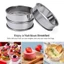 BORAGETE 1 Chiếc Nhẫn Tart Cán Đôi, Phụ Kiện Nhà Bếp Thép Không Gỉ Muffin Tart Nhẫn, Để Làm Thực Phẩm Bánh Trái Cây Bánh Quy Bánh Tròn 8 / 9 / 10cm Khuôn Tròn