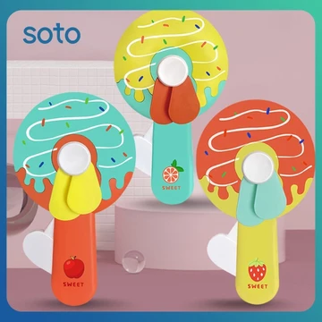 ♫ Quạt Bánh Donut Mùa Hè Quạt Cầm Tay Cho Trẻ Em Quạt Áp Lực Cầm Tay Mini Cầm Tay Quà Tặng Trẻ Em