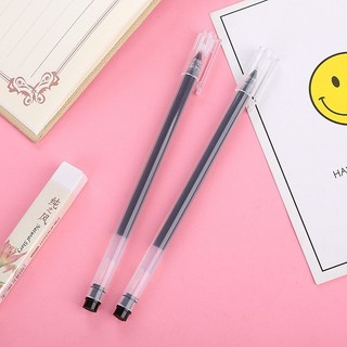 Bút Bi Mực Gel Thân Trong Suốt Basic Bút Bi Nước Mực Gel Khô Nhanh Ngòi 0.5mm, Mực Đều, Nét Chữ Đẹp