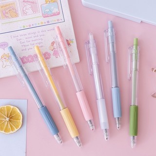 [Mực Đen] Bút Gel Bút Bi Nước Mực Gel Nhiều Màu Pastel Khô Nhanh Ngòi 0.5mm, Mực Đều, Nét Chữ Đẹp - Bút Mực Gel Ngòi 0.5
