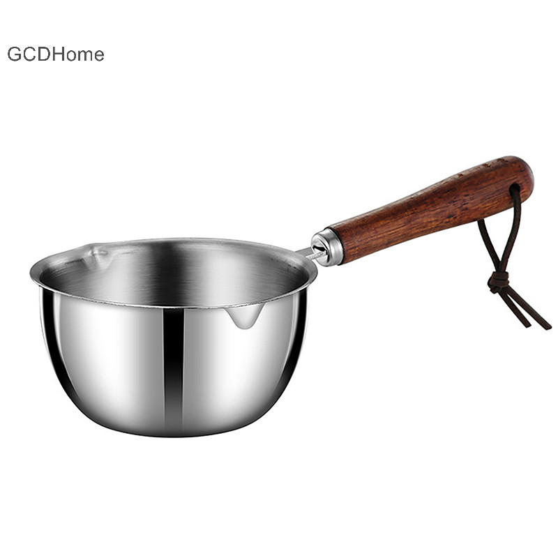 Gcdhome Tay Cầm Dài Sáp Melg Nồi Inox DIY Xà Phòng Thơm Bơ Sô Cô La Xà Phòng Handmade Ấm Nồi Sữa Cà Phê HOT