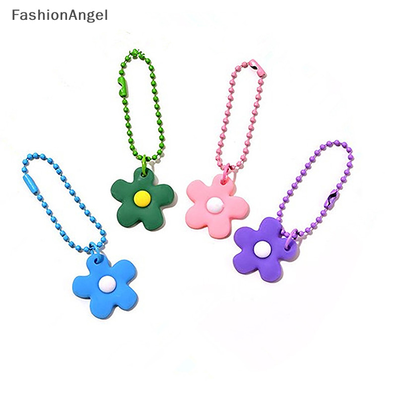 Fashionangel Móc Khóa Hoa Nhỏ Màu Móc Khóa Mặt Dây Chuyền Túi Màu Hồng Mặt Dây Chuyền Dành Cho Nữ Ins Phong Cách Hàn Quốc Dây Xích Hoạt Hình Móc Chìa Khóa TH
