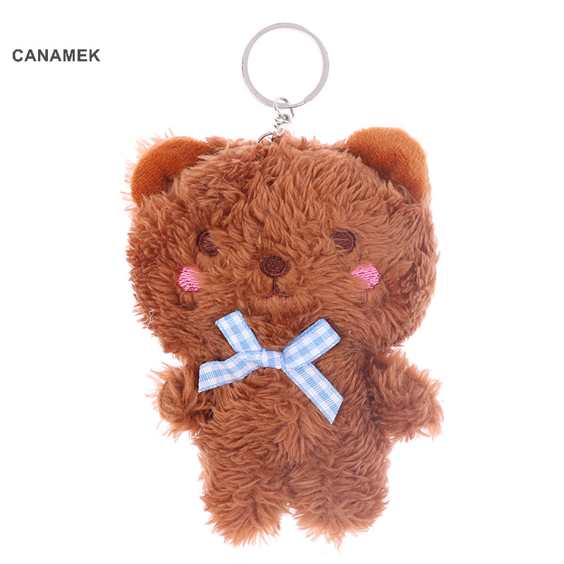 Canamek Hoạt Hình Động Vật Gấu Nhỏ Ếch Gà Nhồi Bông Sang Trọng Móc Khóa CSF