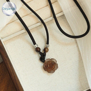 Deyangk Phong Cách Trung Hoa Thời Trang Retro Dây Vòng Cổ Hoa Mặt Trăng Khóa An Toàn Mặt Dây Chuyền Vòng Cổ Nữ Vintage Trang Sức VN