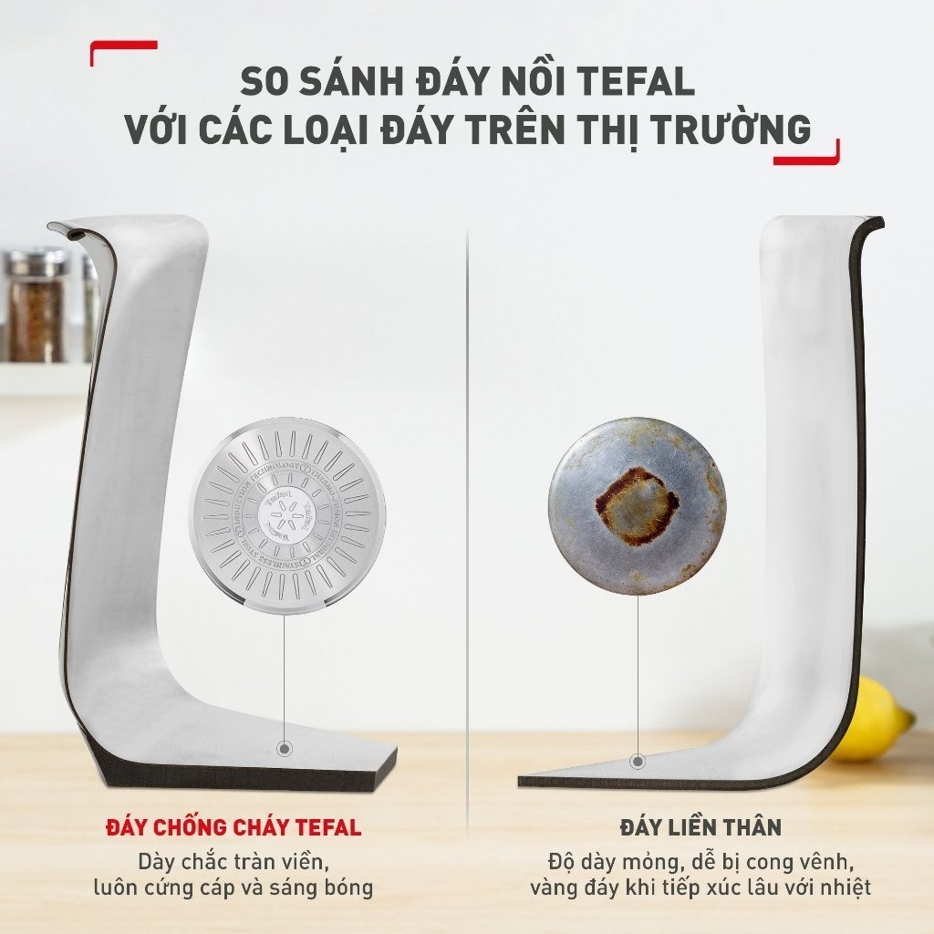 Chảo chiên inox chống dính đáy từ Tefal Primary 20/24/26/28cm - Bảo hành chính hãng 24 tháng
