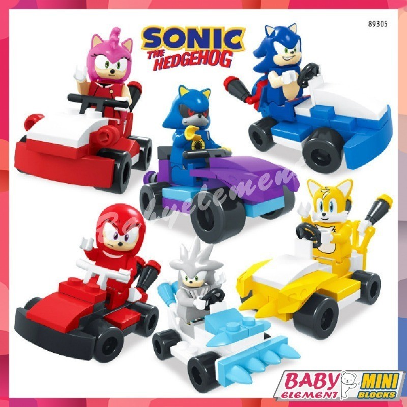 89305 Sonic the Hedgehog 8IN1 Khối Xây Dựng Hoạt Hình Anime Đua Xe Búp ...
