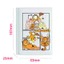 SQ11 Garfield Hoạt Hình Dễ Thương Dây Kéo Ngắn Ví Đựng Thẻ Ví Đựng Tiền Xu Dung Tích Lớn Ba Lần Khe Cắm Thẻ Túi