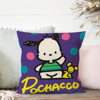 Pochacco Sanrio Family 's Mới Hoạt Hình Dễ Thương Gối Thời Trang Trẻ Em Xe Hoạt Hình Dễ Thương Cusion Cover Vỏ Gối Trang Trí Nhà (Không Có Lõi Gối)