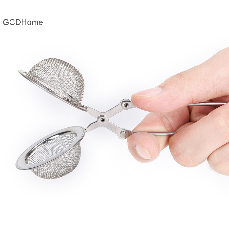Gcdhome Thìa Inox Trà Pha Lọc Bóp Lá Thảo Dược Lưới Lọc HOT