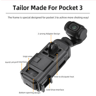Dành Cho DJI OSMO POCKET 3 Giá Đỡ Từ Cố Định Đế Lưng Kẹp adapter Khung Phụ Kiện camera