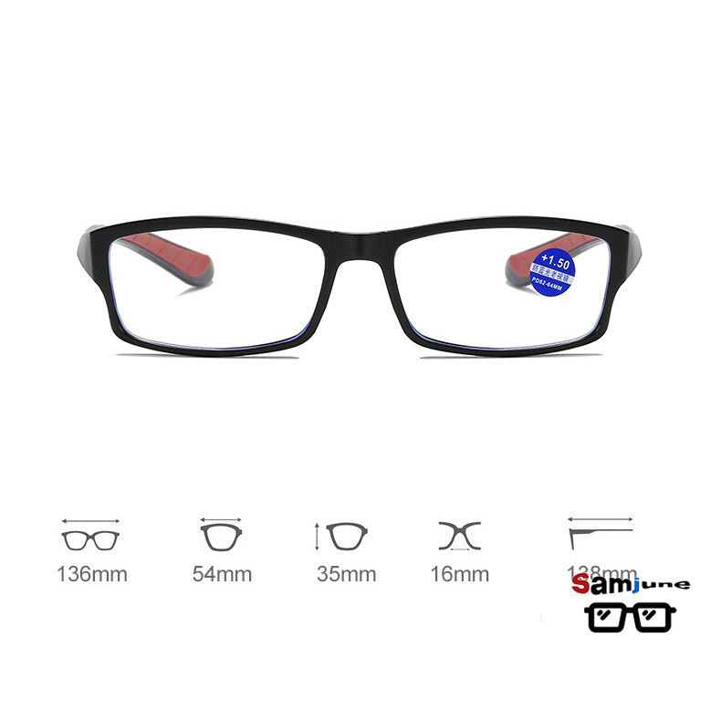 Tr90 Kính Đọc Sách Thể Thao Cho Nam Nữ Văn Phòng Chống Ánh Sáng Xanh Đầu Đọc Kính Mắt Bảo Vệ Mắt Lão Thị Kính Mắt