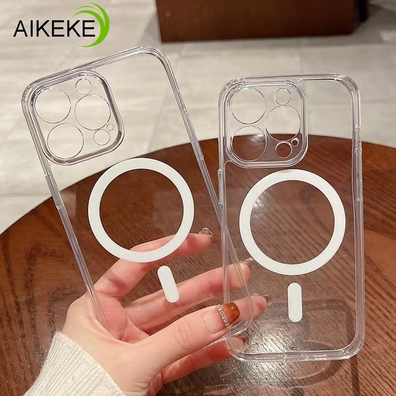 Tương Thích Cho Redmi K70 K60 K50 K40 K30 K20 Pro Plus K70E K60E K30S K60 K50 K30 Ultra Ốp Lưng Điện Thoại Vòng Từ Tính Không Dây Chống Sốc Trong Suốt Mềm