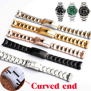 Vòng tay khuỷu tay 20mm 21mm cho dây đeo chuyên dụng Rolex Vòng tay bằng thép không gỉ hoàn toàn chắc chắn cho dây đeo đồng hồ ma nước