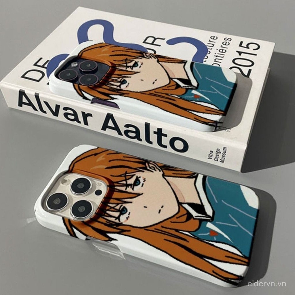 Ốp Điện Thoại QYJS Phim Thích Hợp Cho IPhone X XS XR XSMAX SE 11 12 PRO 13 14 15 ProMax 7 8 PLUS 14 15 PLUS Evangelion Nữ Vỏ Cứng Anime Vỏ Cứng Bảo Vệ Điện Thoại Chống Sốc YD2T
