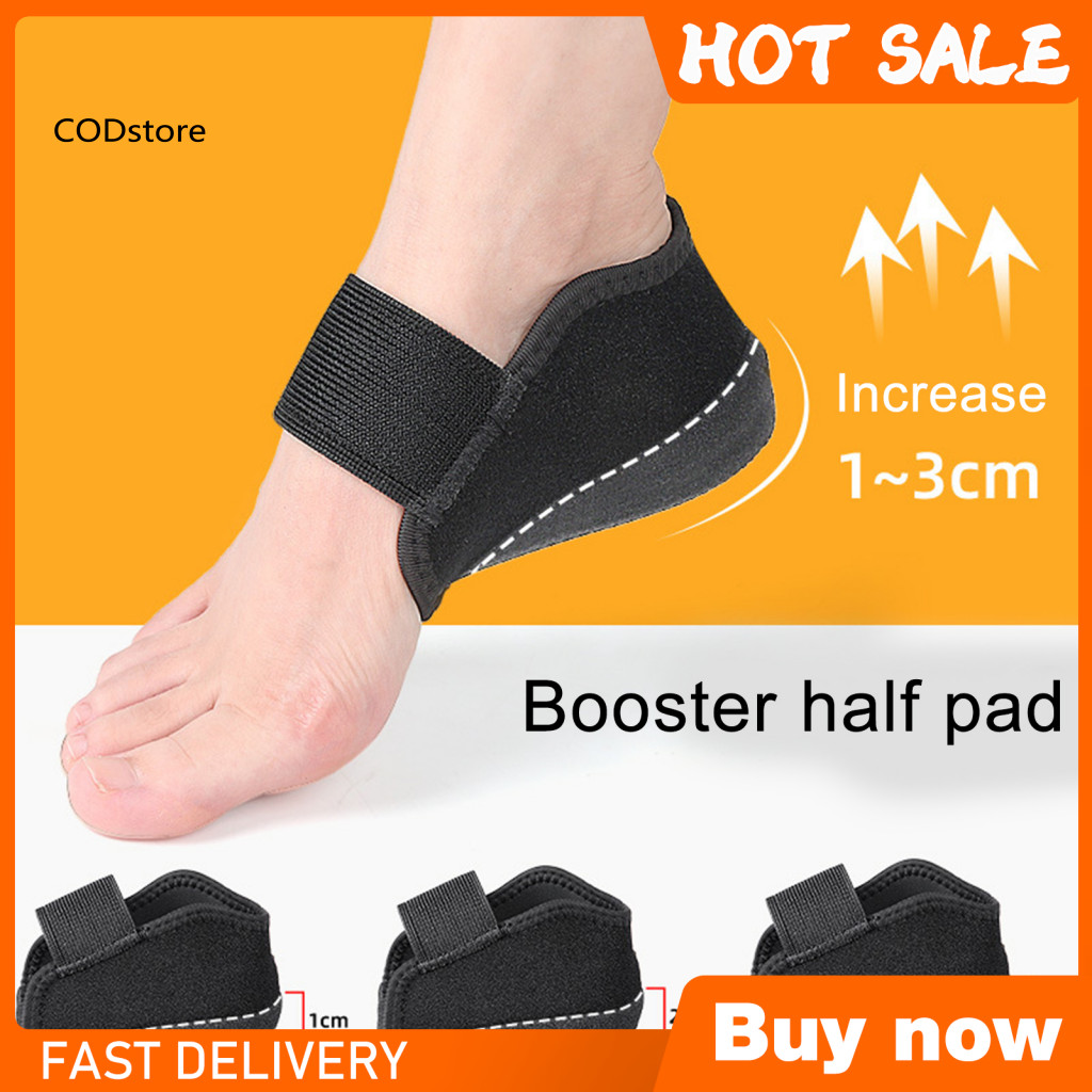 Kdc 2 Cái / cặp Miếng Lót Tăng Áp Bên Trong Chống Trơn Trượt Velcro Chống Nứt Thoáng Khí Chống Mài Mòn Bảo Vệ Gót Chân Nylon Bảo Vệ Miếng Lót Silicon Cho Unisex