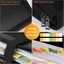 Thư mục tập tin mở rộng FUHUIOT, Bộ sắp xếp tập tin Accordion có khóa kéo chống cháy, Túi đựng tài liệu di động chống nước nhiều túi tiện lợi có nhãn chữ cái
