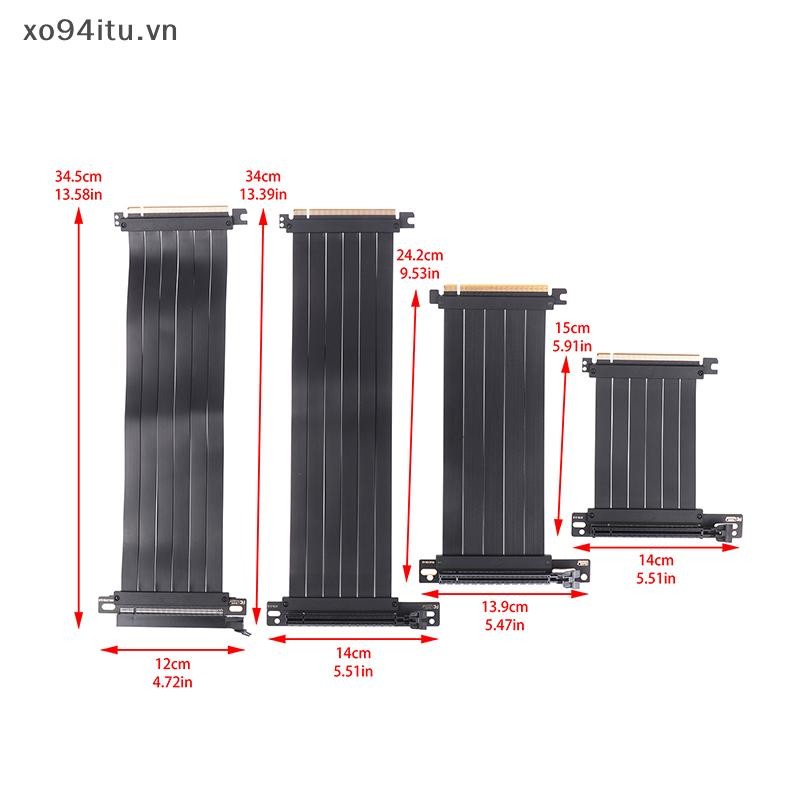 Xoitu Full Speed PCIE 3.0 4.0 16x Riser Cáp mở rộng Card đồ họa PCIE Express GPU Mở rộng Card Riser Shielded Extender VN