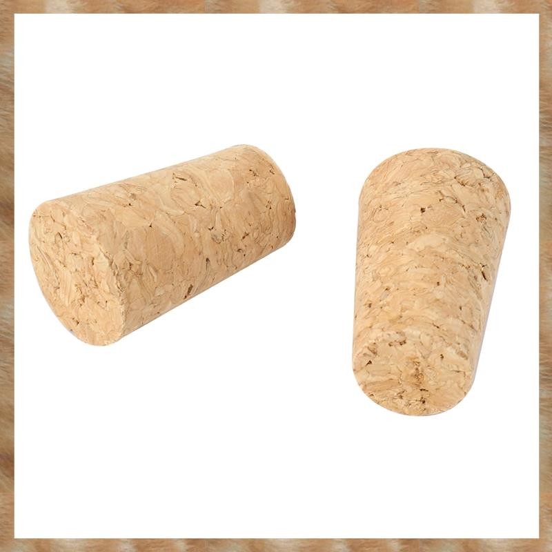 [S Z] 20 Cái / lốc Nút Chai Gỗ Tự Nhiên Nút Rượu Nút Chai Gỗ Nút Chặn Loại Nón Chai Rượu Nút Chai Cắm Niêm Phong Nắp Chai Bia Nút Chai