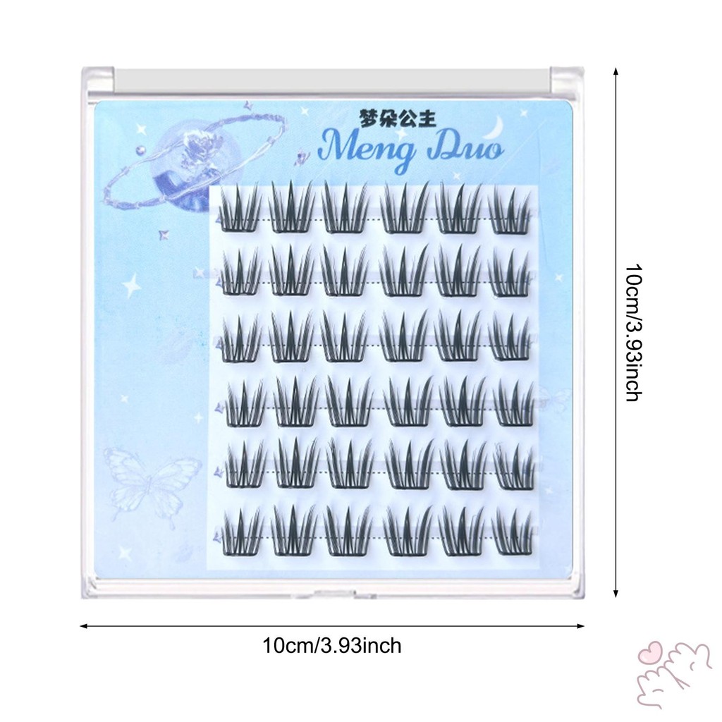 Lông mi giả Cụm lông mi tự nhiên Wispy Pre-glued Cụm lông mi tự dính